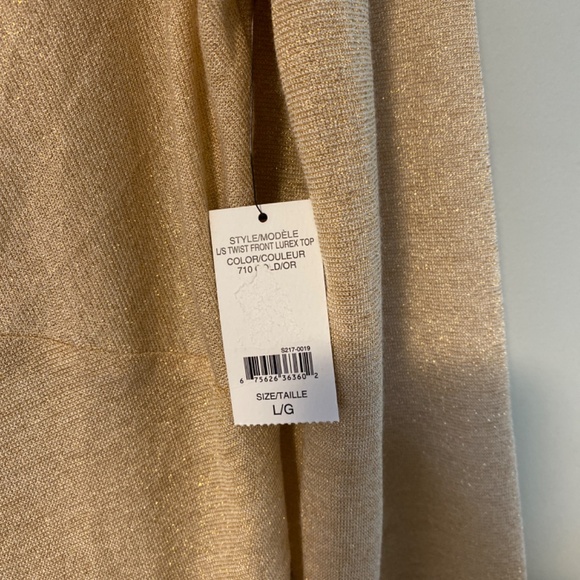 Lord and Taylor glitter viscose blouse size L - Picture 3 of 4